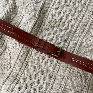 LLbean brown Leather waist belt size 32